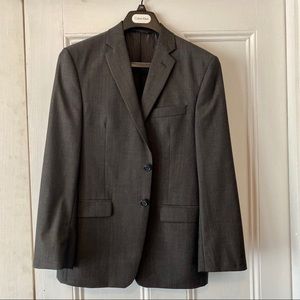 Calvin Klein Men’s 38S Slim Fit Charcoal Gray Wool Blazer Jacket RN 90736